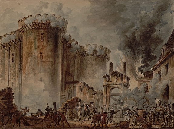 Prise de la Bastille by Jean-Pierre-Louis-Laurent Houel. (Wikimedia Commons)